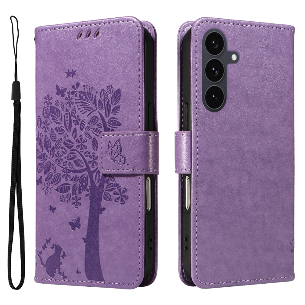 Fák könyve tok Samsung Galaxy S25 FE - világos lila