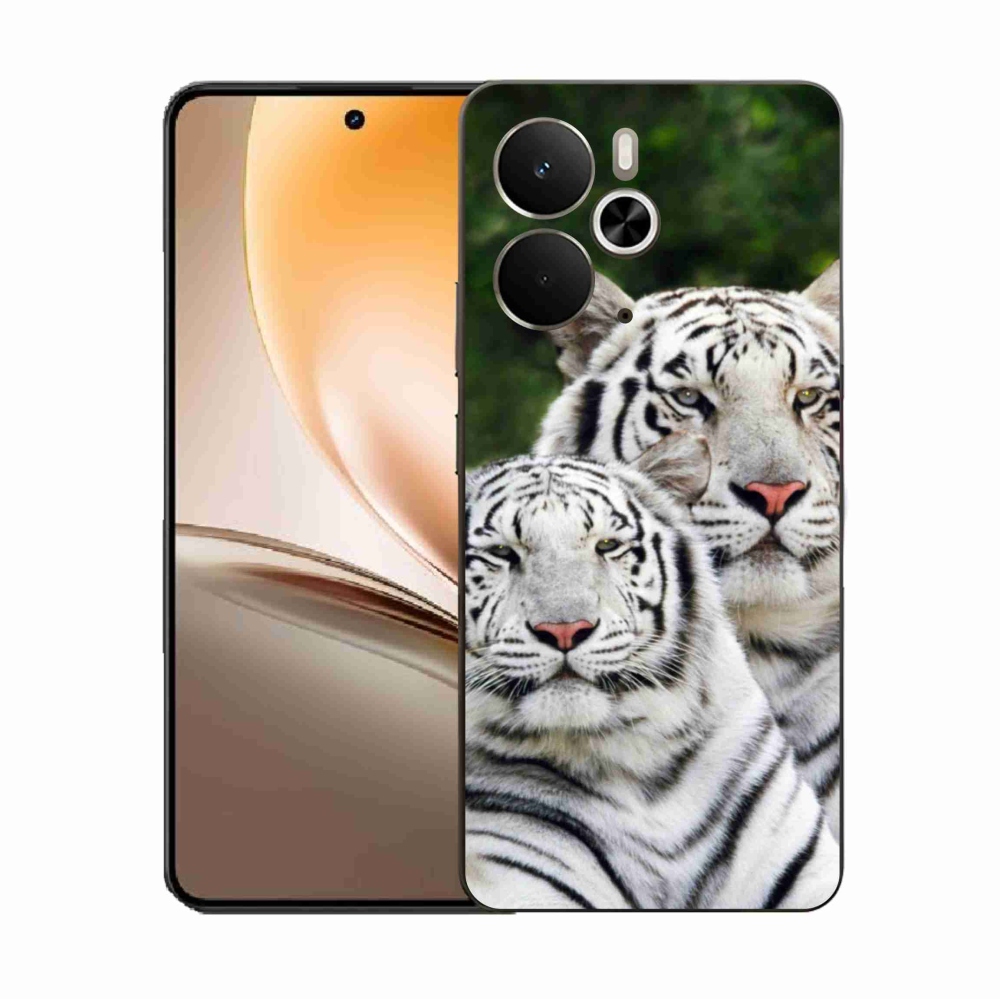 Gél borítás mmCase a Realme 14 5G/14T 5G készülékhez - fehér tigrisek