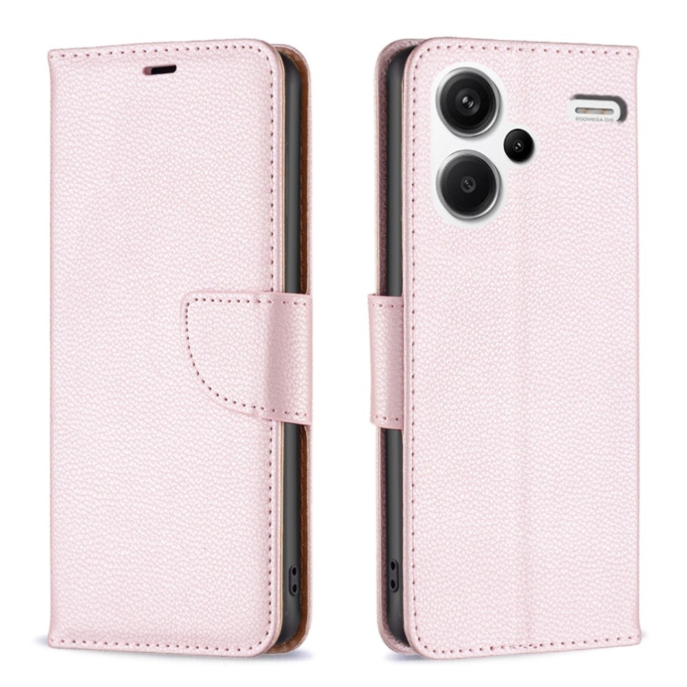 Könyvtáska tok Xiaomi Redmi Note 13 Pro+ 5G - rózsa arany