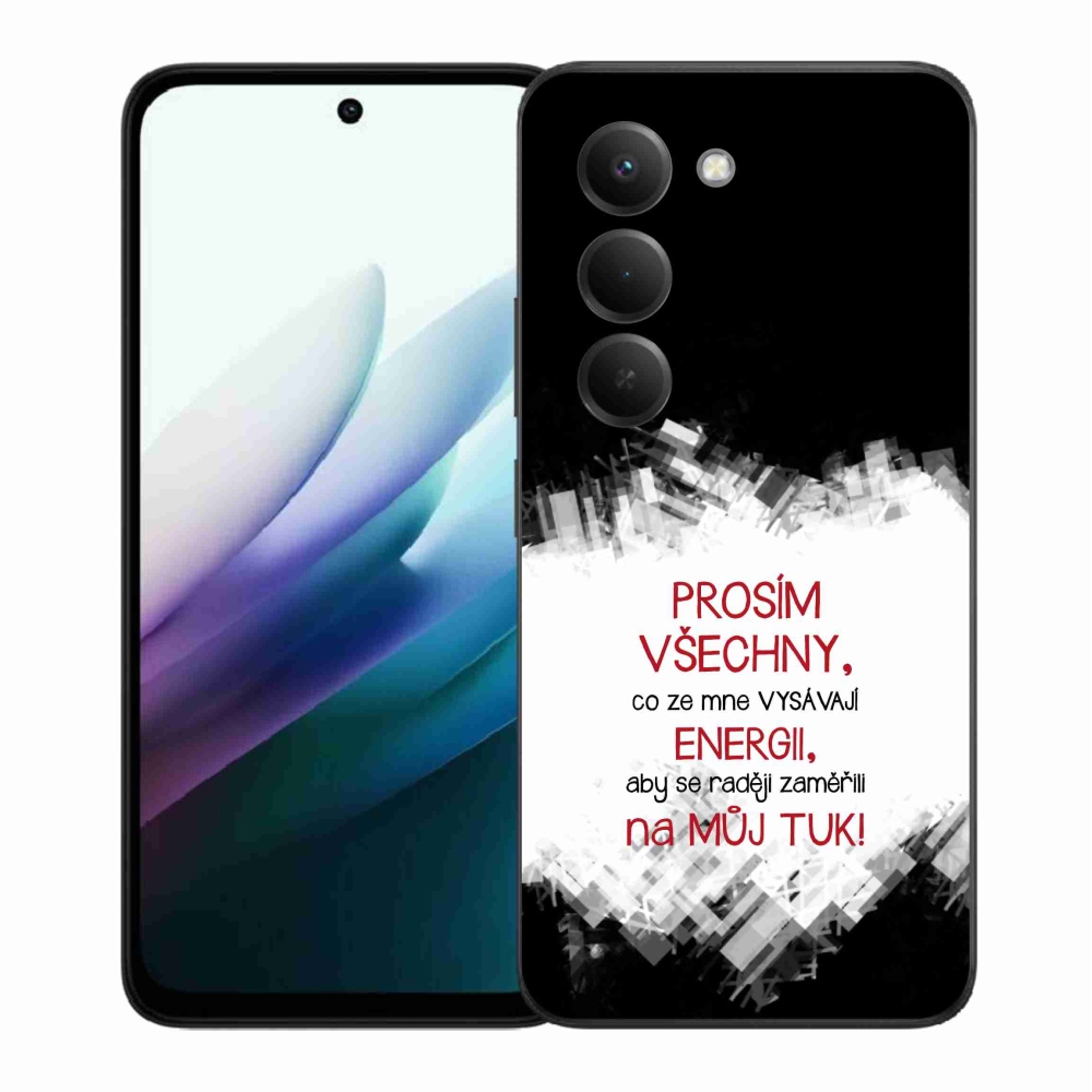 Gél borító mmCase a Xiaomi Redmi 15 4G/5G (171mm) - vicces szöveg 1 piros