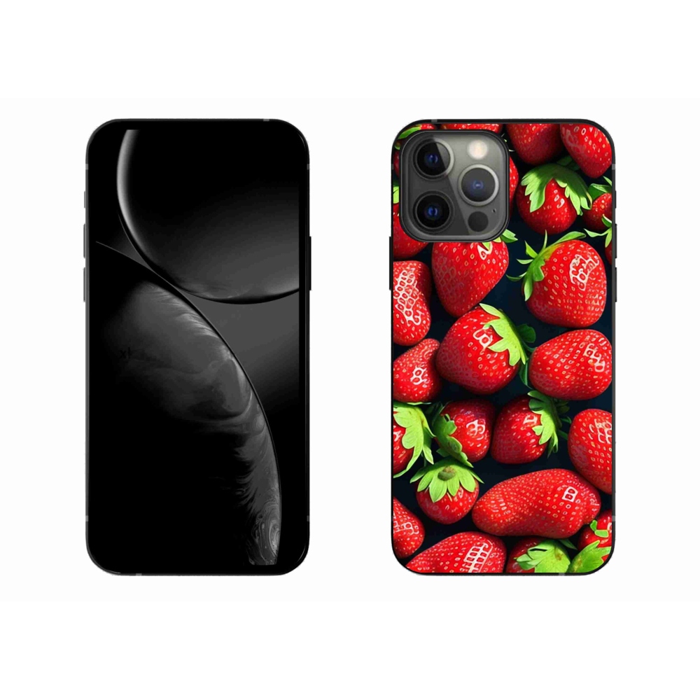 Zselés borítás mmCase iPhone 13 Pro Max készülékhez - eper