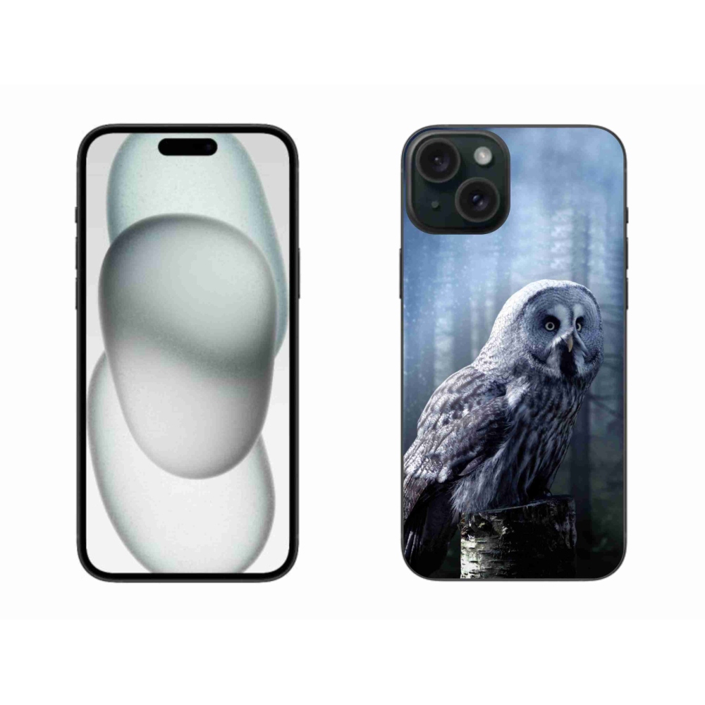 Zselés borítás mmCase iPhone 15 Plus készülékhez - bagoly