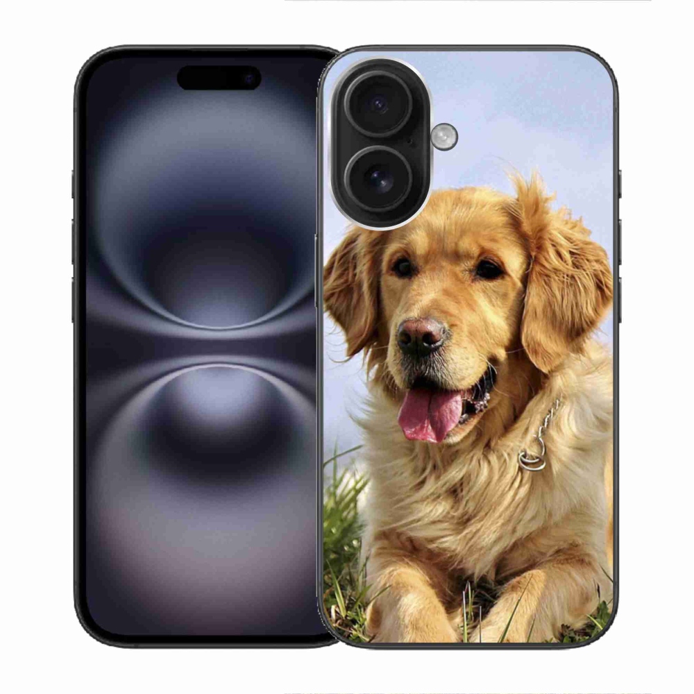 Gél tok mmCase iPhone 16 készülékhez - arany retriever