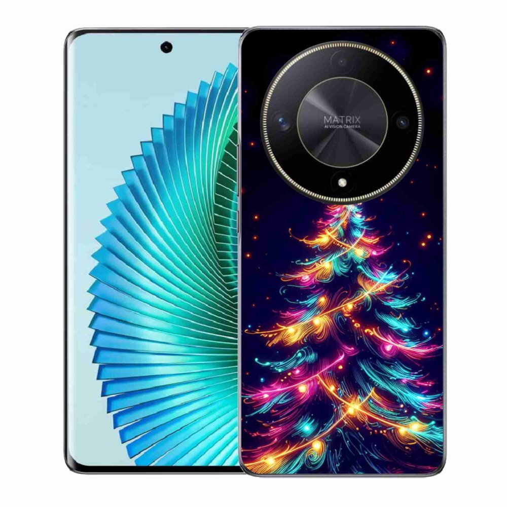 Gél borítás mmCase a Honor Magic 6 Lite 5G számára - neon karácsonyfa