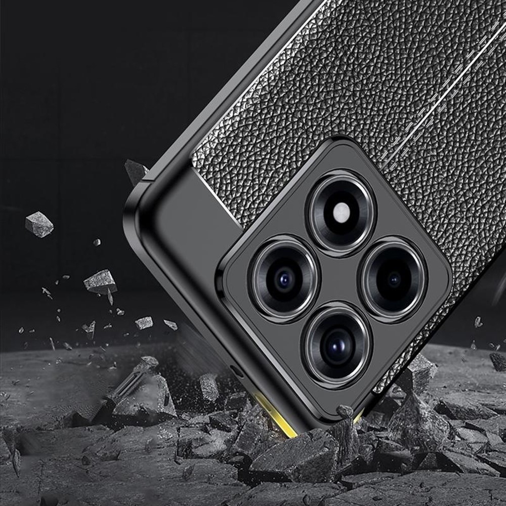 Litchi tartós zselés tok Xiaomi 14T Pro - fekete
