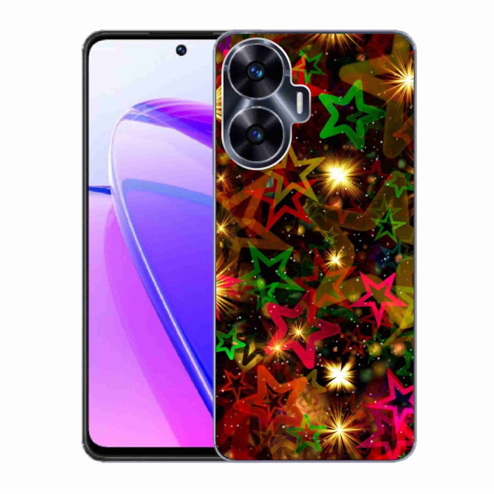 Gél borítás mmCase a Realme C55 készülékhez - színes csillagok