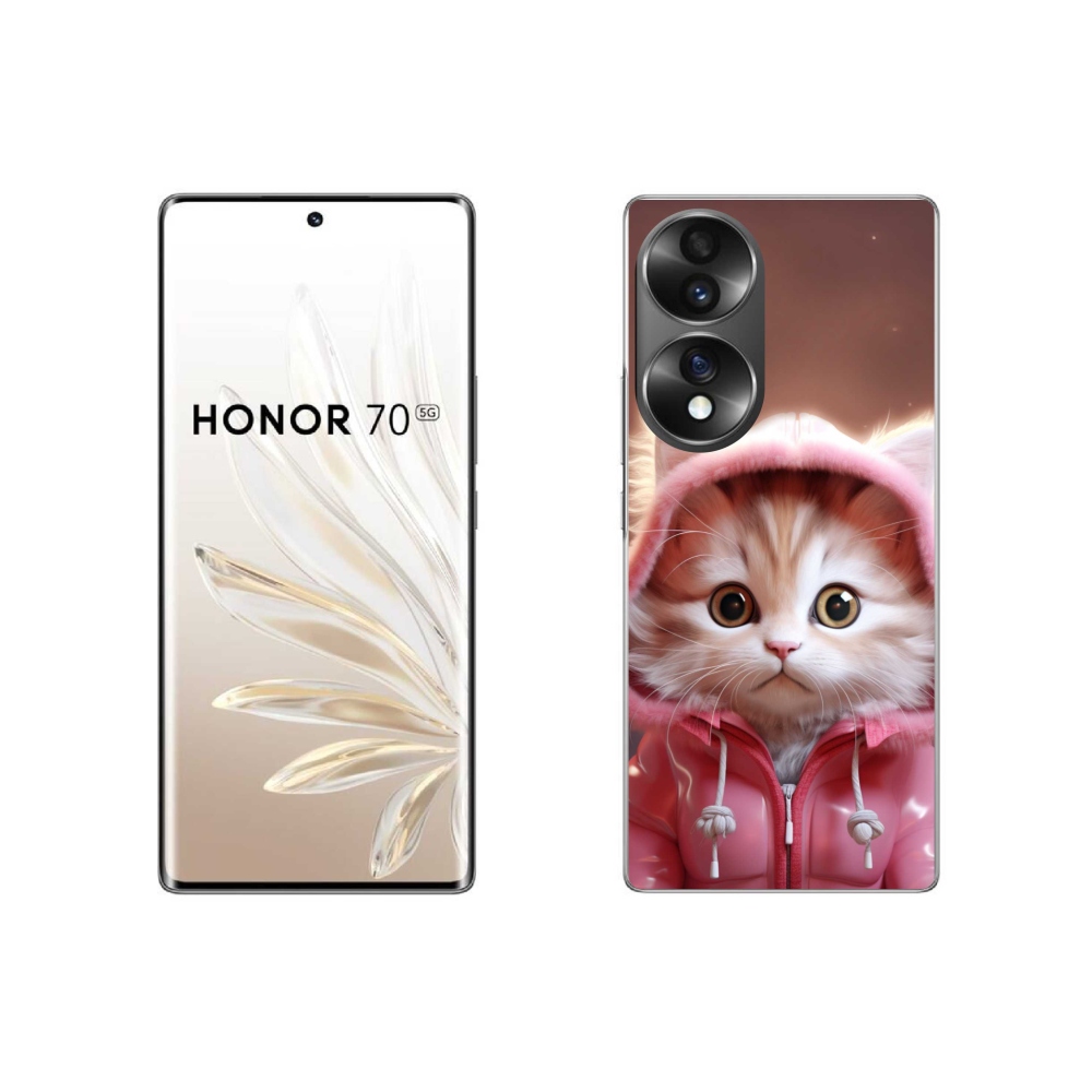 Gél borító mmCase a Honor 70-hez - aranyos cica 3