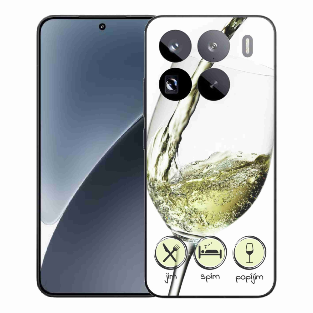 Gél borítás mmCase a Xiaomi 15 Pro-hoz - borospohár fehér