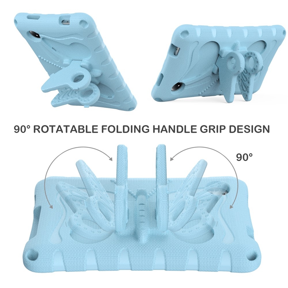 Gyerekek Pillangó EVA tartós tok pánttal Xiaomi Redmi Pad SE 8.7 tablethez - világoskék színben