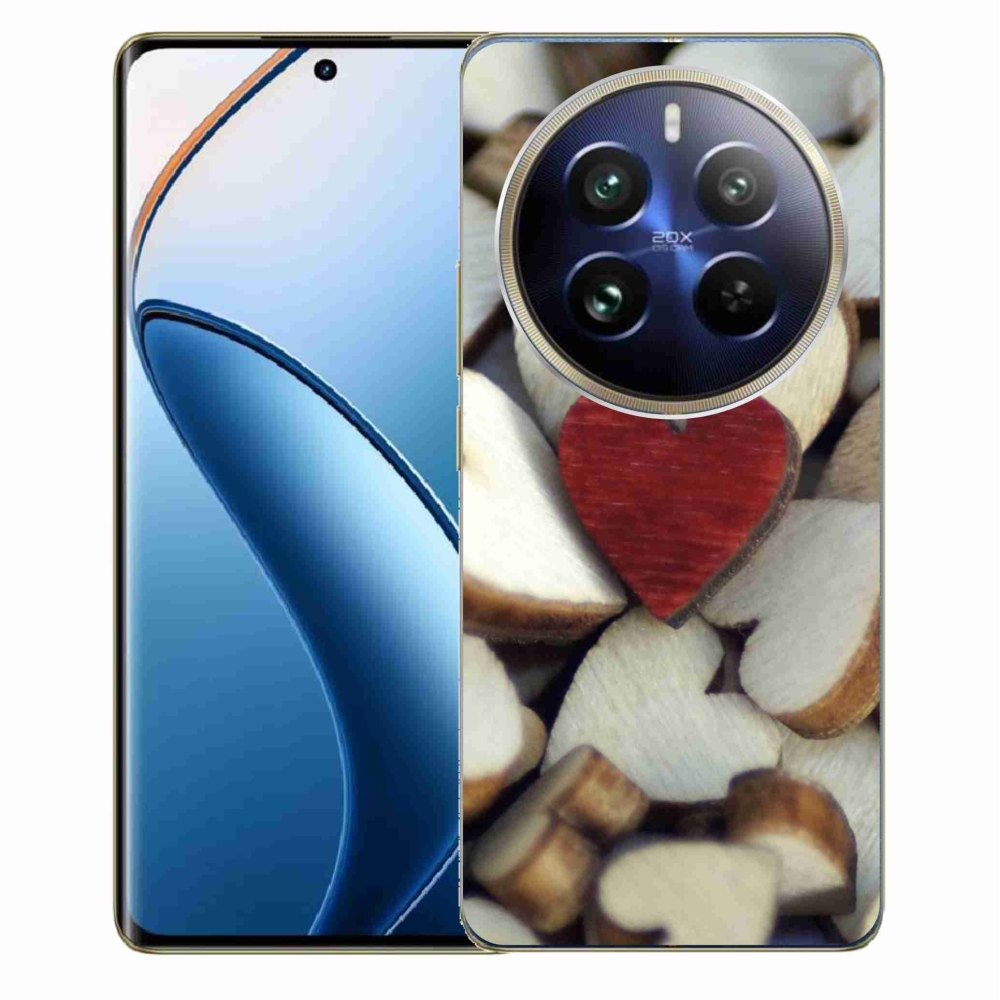 Gél borítás mmCase a Realme 12 Pro 5G/12 Pro+ 5G modellhez - gravírozott piros szívvel