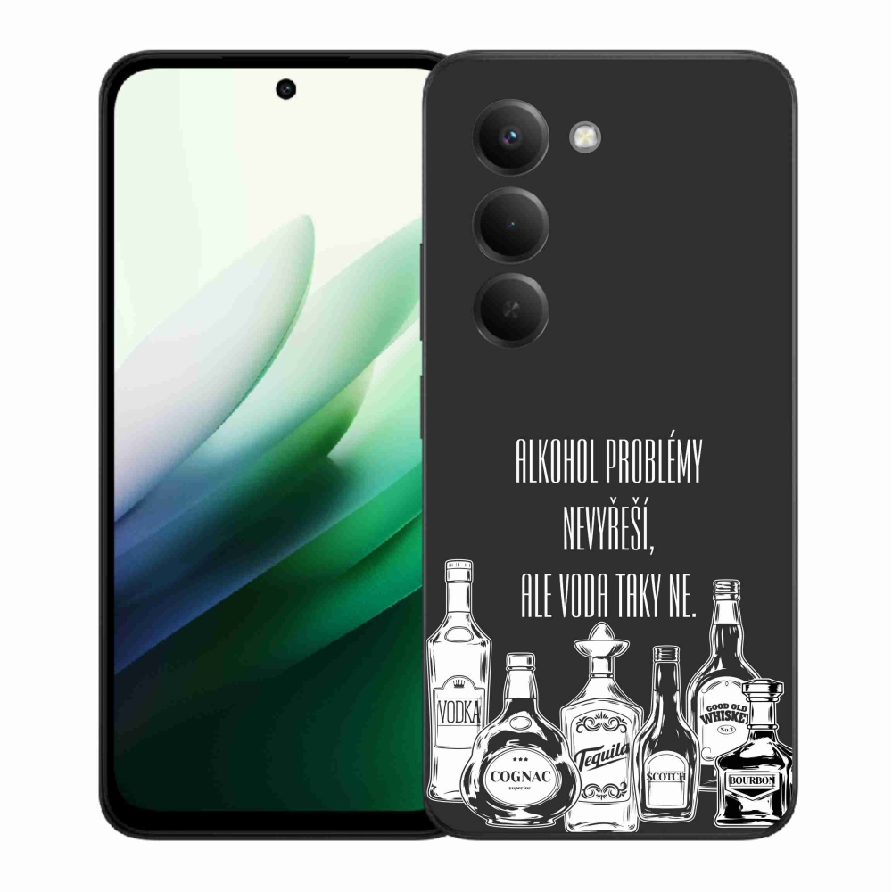 Gél borító mmCase a Xiaomi Redmi 15 5G-hez - vicces szöveg fekete háttérrel