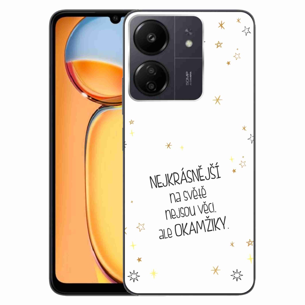 Gél borítás mmCase a Xiaomi Poco C65/Redmi 13C számára - idézem 4 fehér háttér