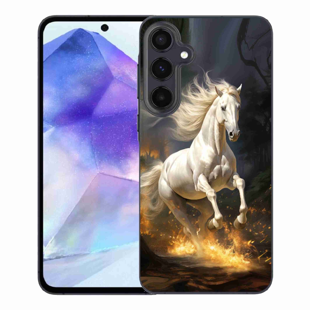 Gél védőhuzat mmCase Samsung Galaxy A55 5G - fehér ló 2