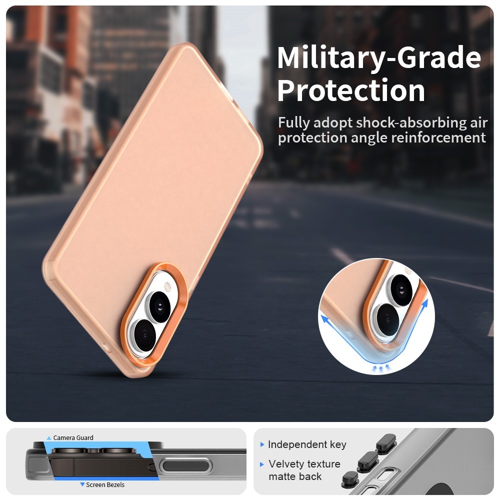 Candys matt zselés tok Samsung Galaxy S25 Edge készülékhez - narancssárga