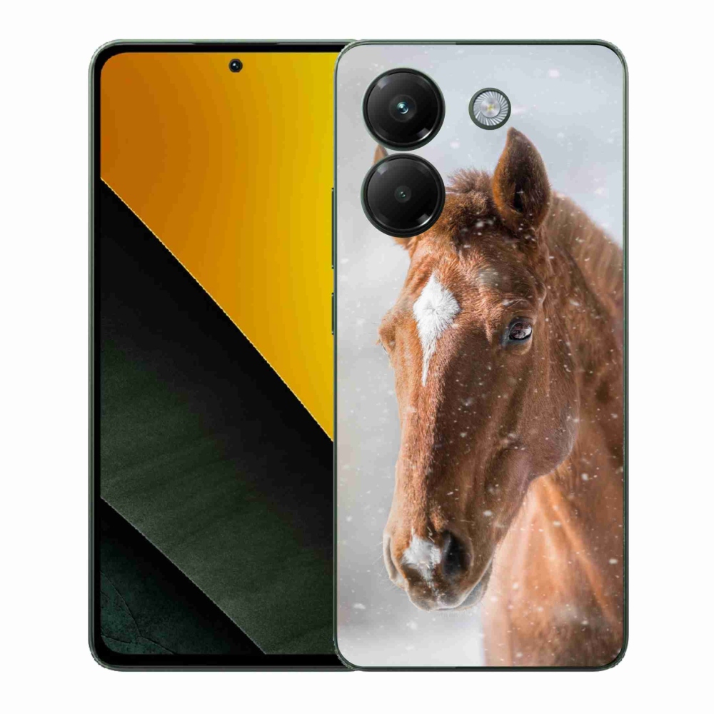 Gél borítás mmCase a Xiaomi Poco M7 Pro 5G-hez - barna ló 2