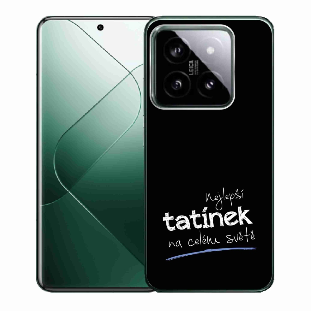 Gél borító mmCase a Xiaomi 14 - legjobb apuci 4 fekete háttérrel