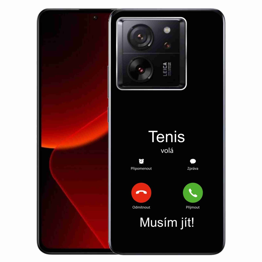 Gél borítás mmCase a Xiaomi 13T/13T Pro készülékhez - teniszhívások fekete háttérrel