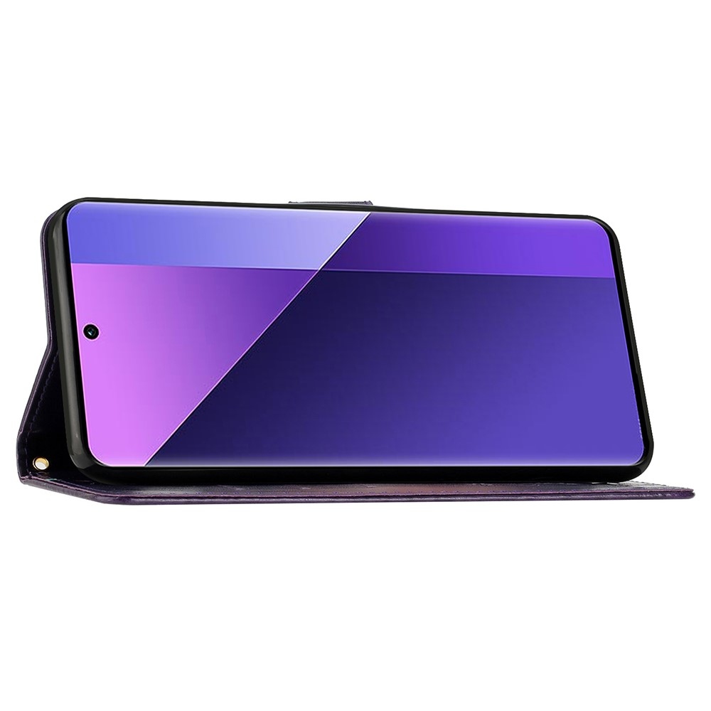 Virágok könyv tok Samsung Galaxy S25 Ultra - sötét lila