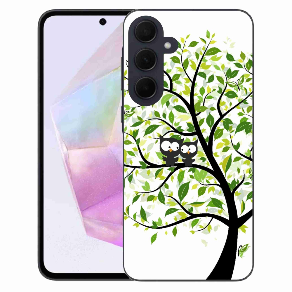 Gél borító mmCase Samsung Galaxy A35 5G - baglyok a fán - Samsung Galaxy A35 5G számára