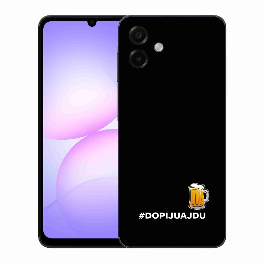 Gél borító mmCase Samsung Galaxy A07 4G - sör motívum 1 fekete háttér