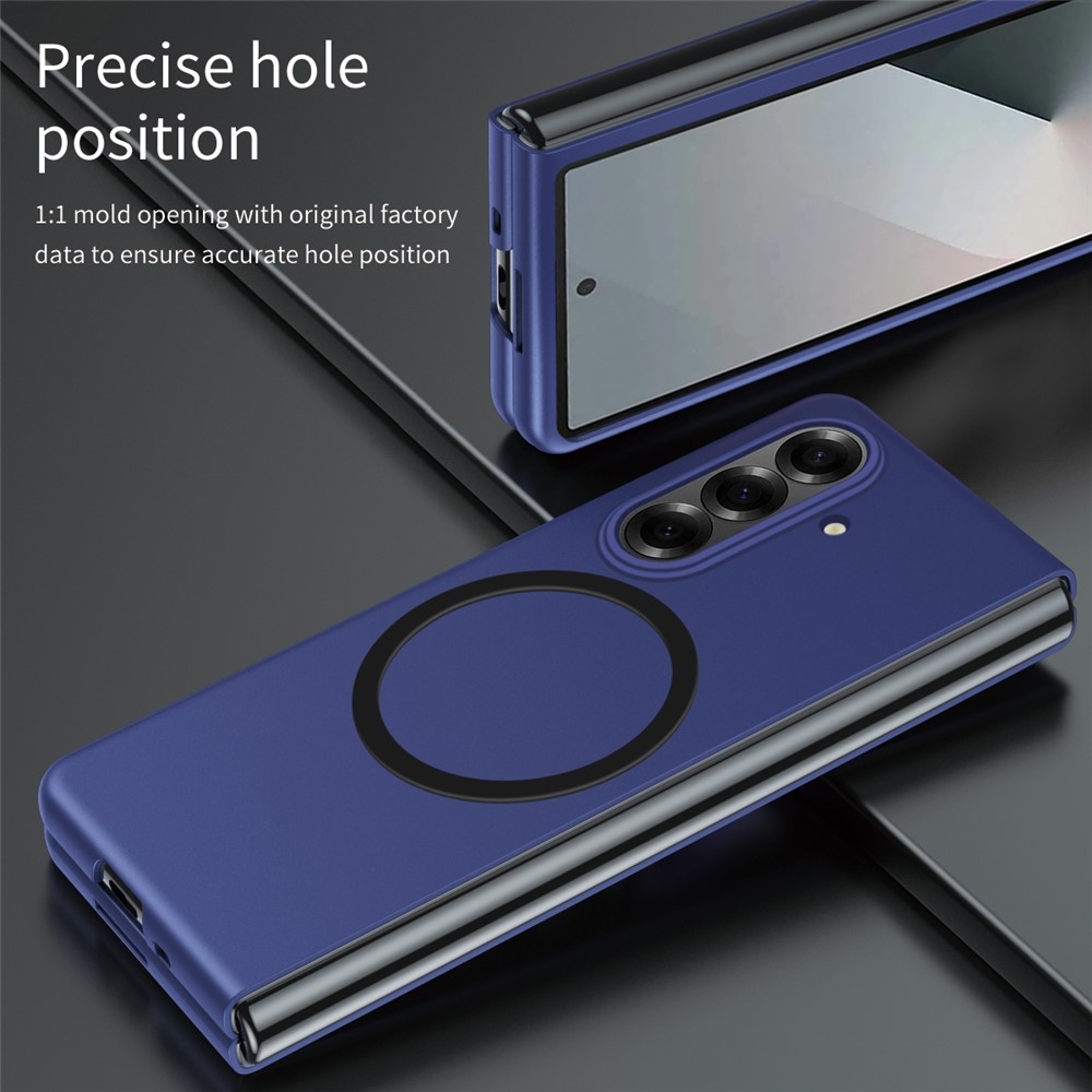 Érintésálló matt műanyag tok MagSafe-val a Samsung Galaxy Z Fold7 5G készülékre - kék