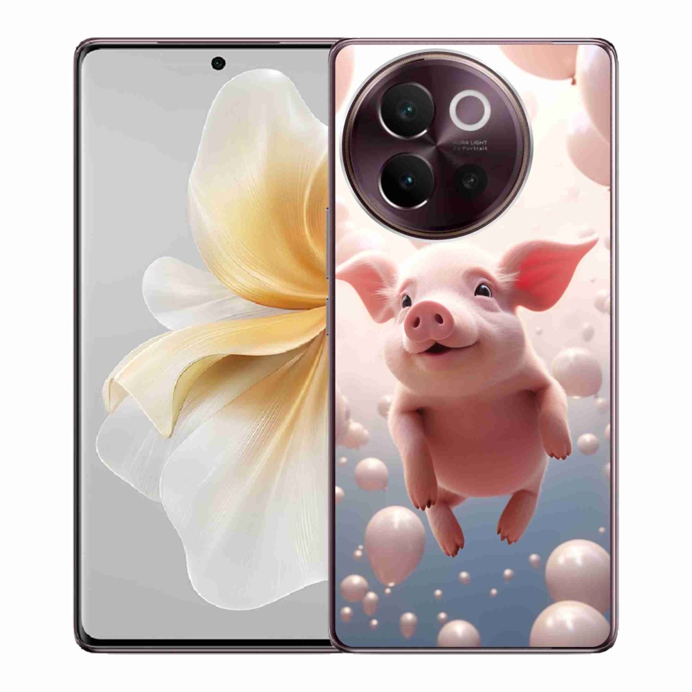 Gélburkolat mmCase a Vivo V40 Lite 5G-hez - malacka lufikkal