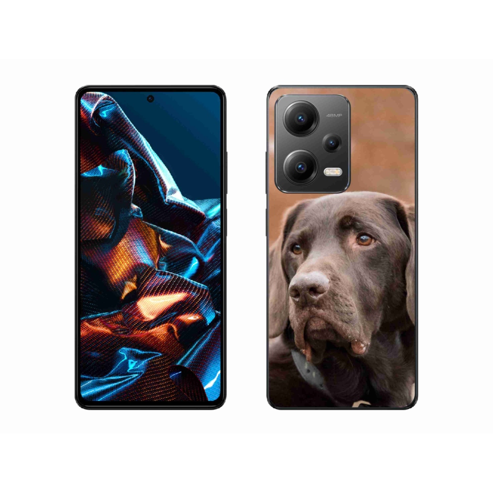 Gél tok mmCase a Xiaomi Redmi Note 12 Pro 5G számára - barna labrador
