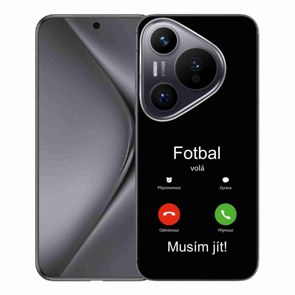 Gél borító mmCase a Huawei Pura 70 Pro - futball hívások fekete háttérrel