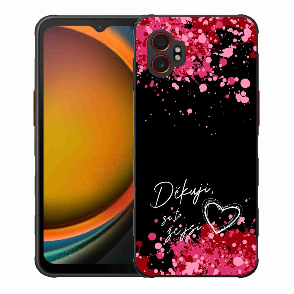 Gél borító mmCase Samsung Galaxy Xcover 7 Pro - text in love 2 fekete háttér