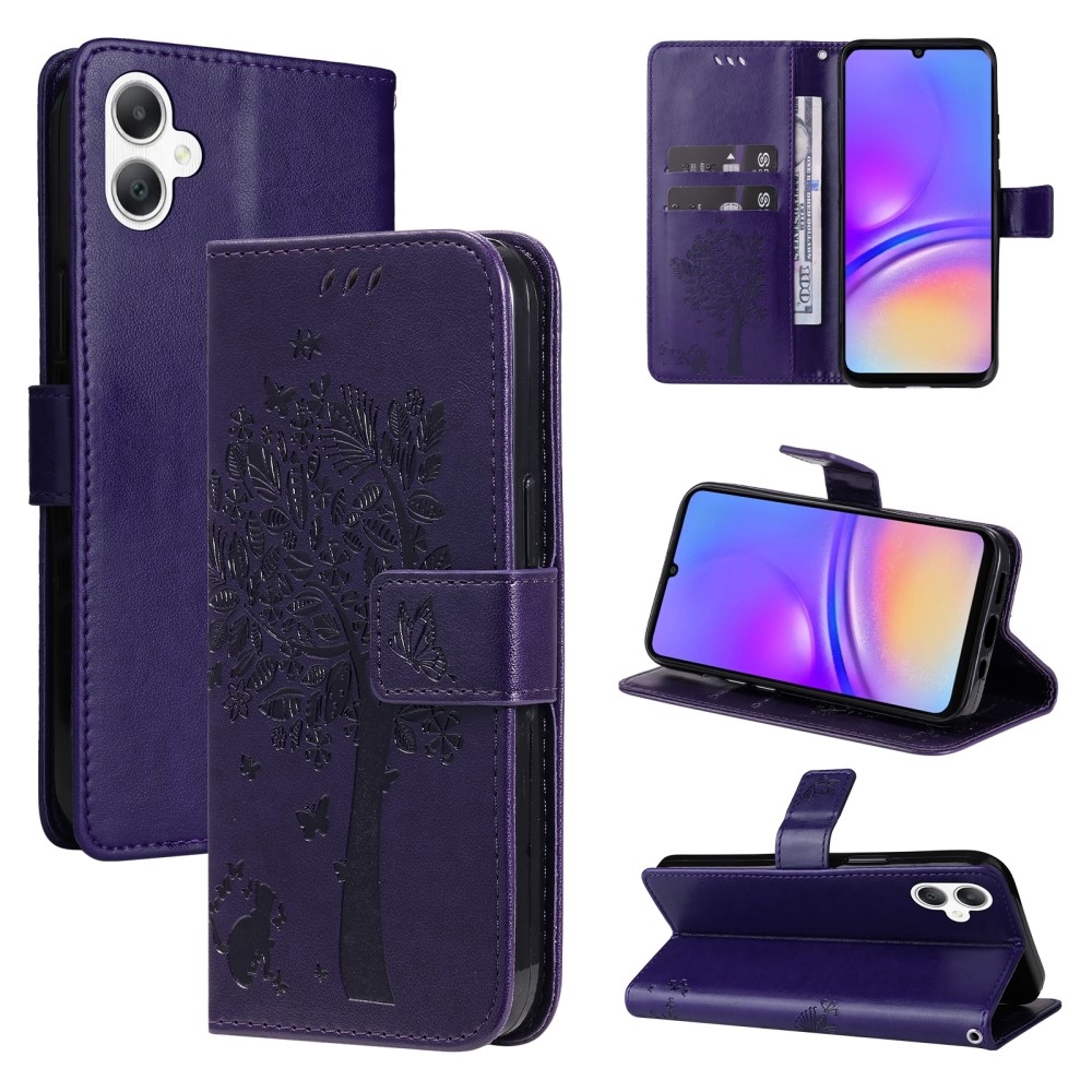 Fák könyve tok Samsung Galaxy A06 4G - sötétlila