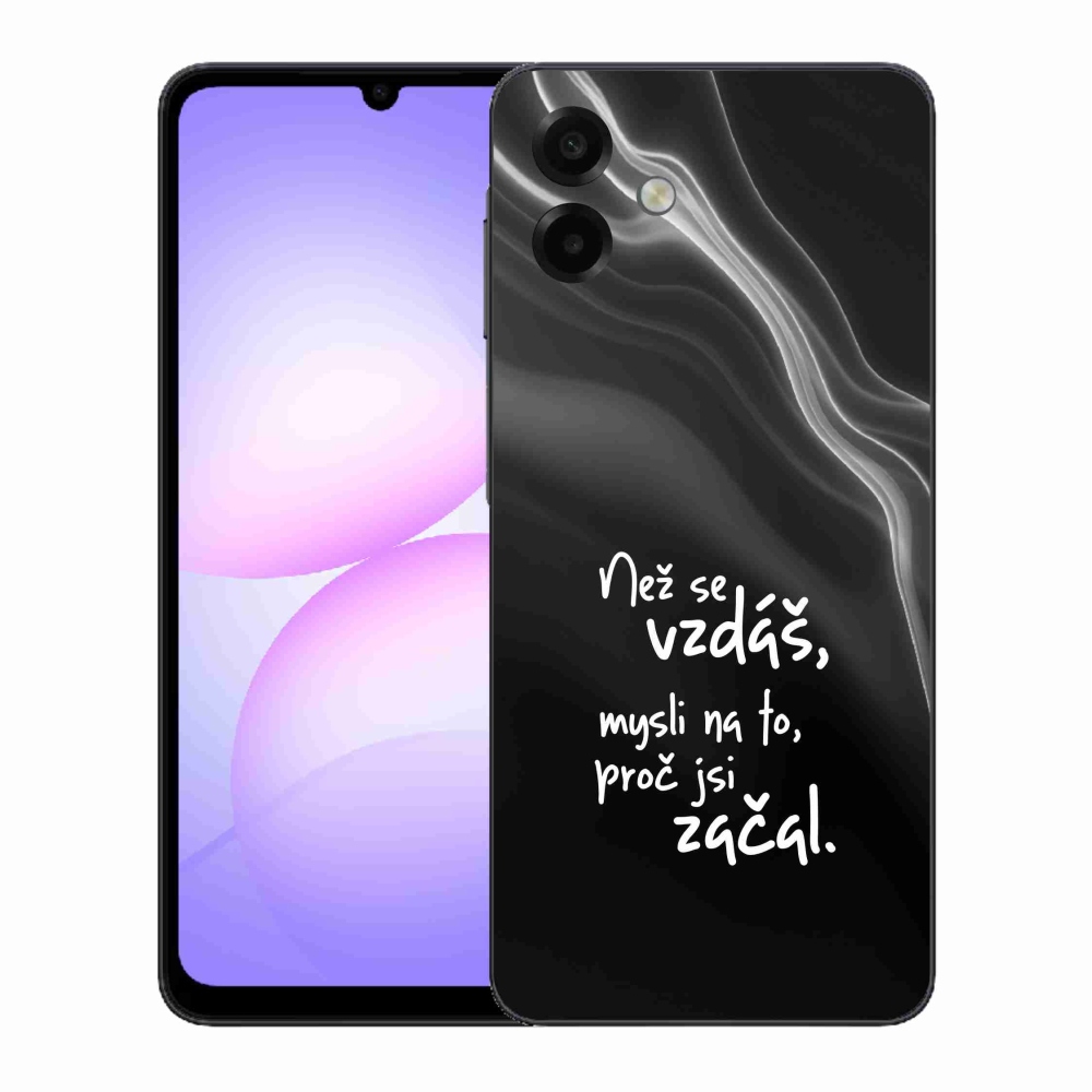 Gél borítás mmCase Samsung Galaxy A07 4G - idézet 2 fekete háttér