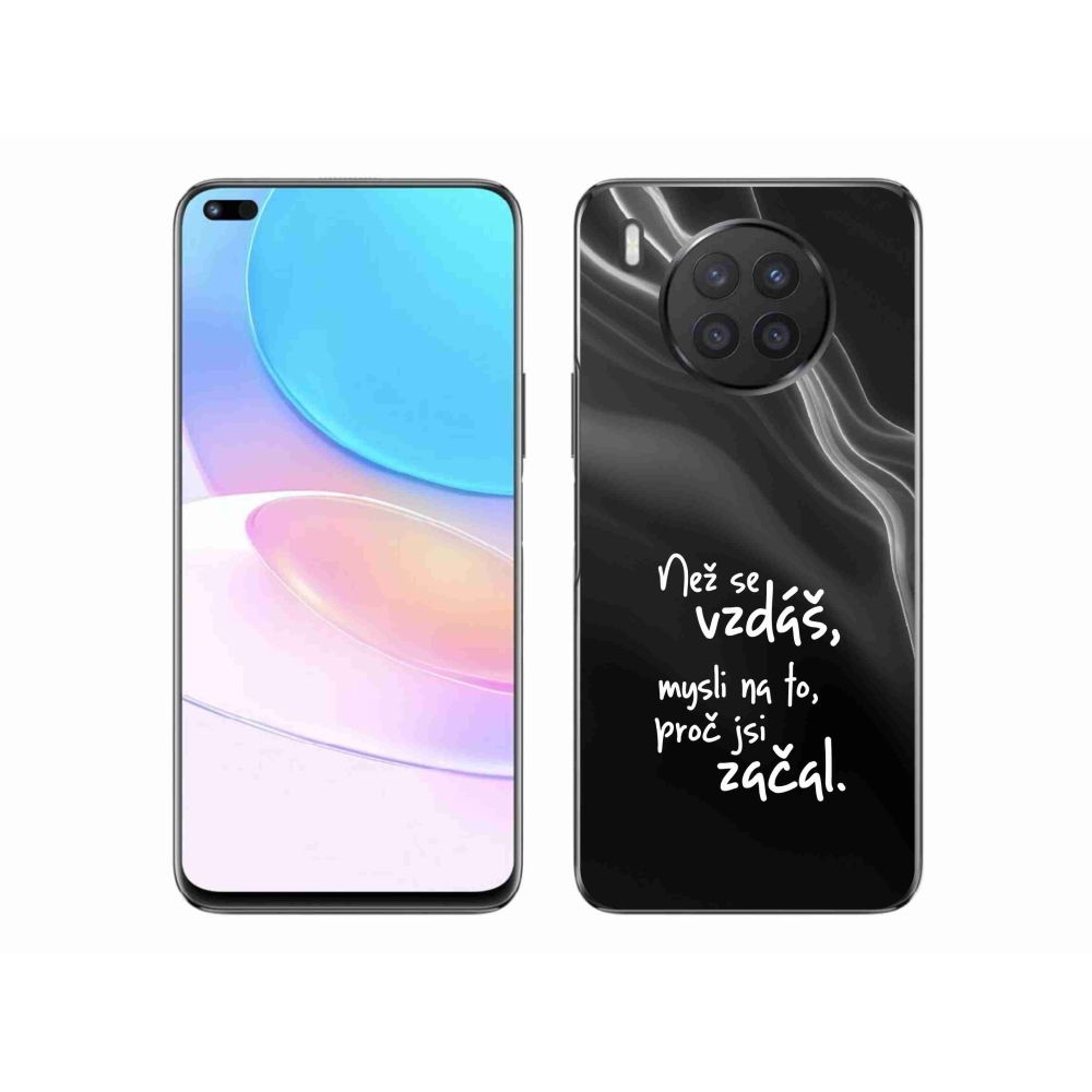 Zselés borítás mmCase a Honor 50 Lite készülékhez - idézet 2 fekete háttér