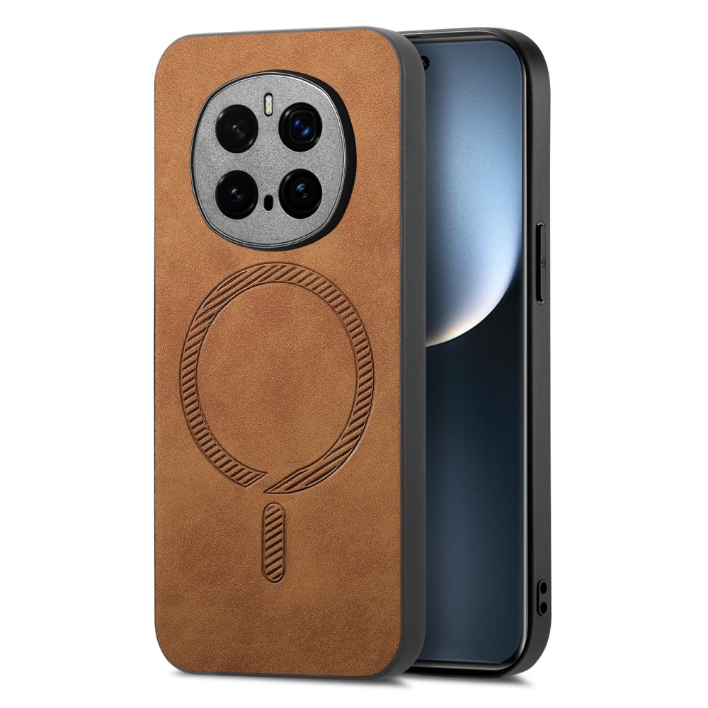 Skiny zselés tok műbőrrel és MagSafe támogatással a Honor Magic 7 Pro 5G számára - barna színben