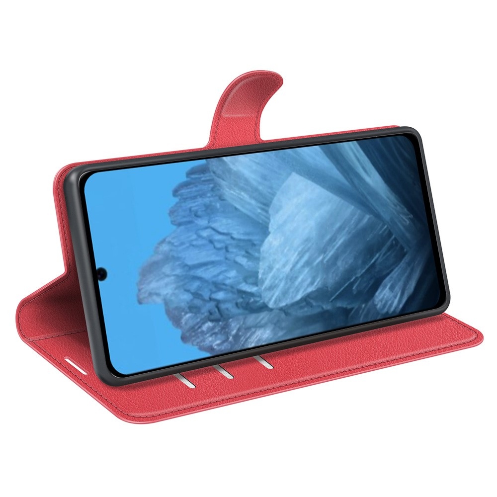 Litchi könyv tok a Google Pixel 9/9 Pro készülékhez - piros színben