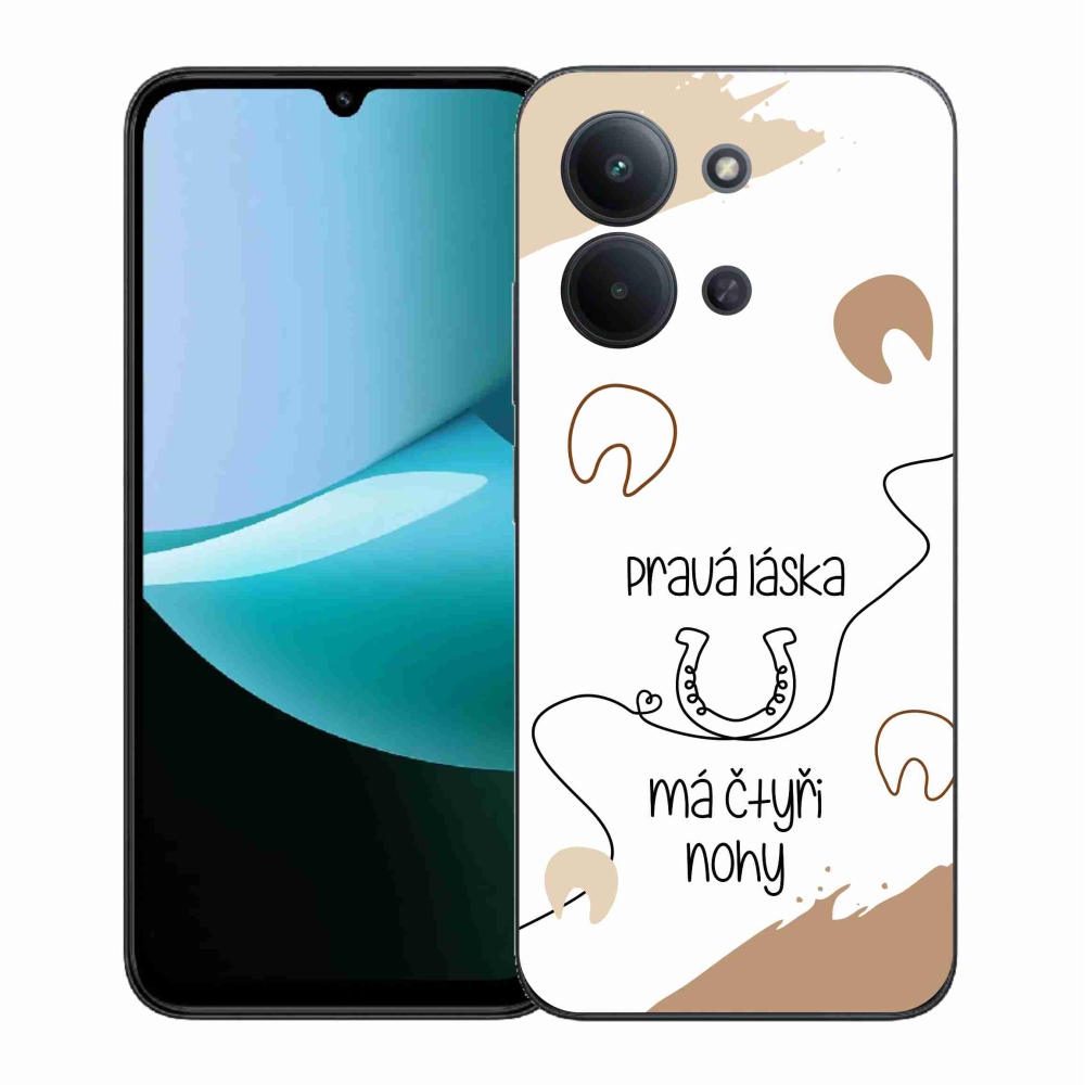 Gél borító mmCase a Xiaomi Redmi 15C 4G (171mm)/Poco C85 4G (171mm) - ló motívum fehér háttérrel