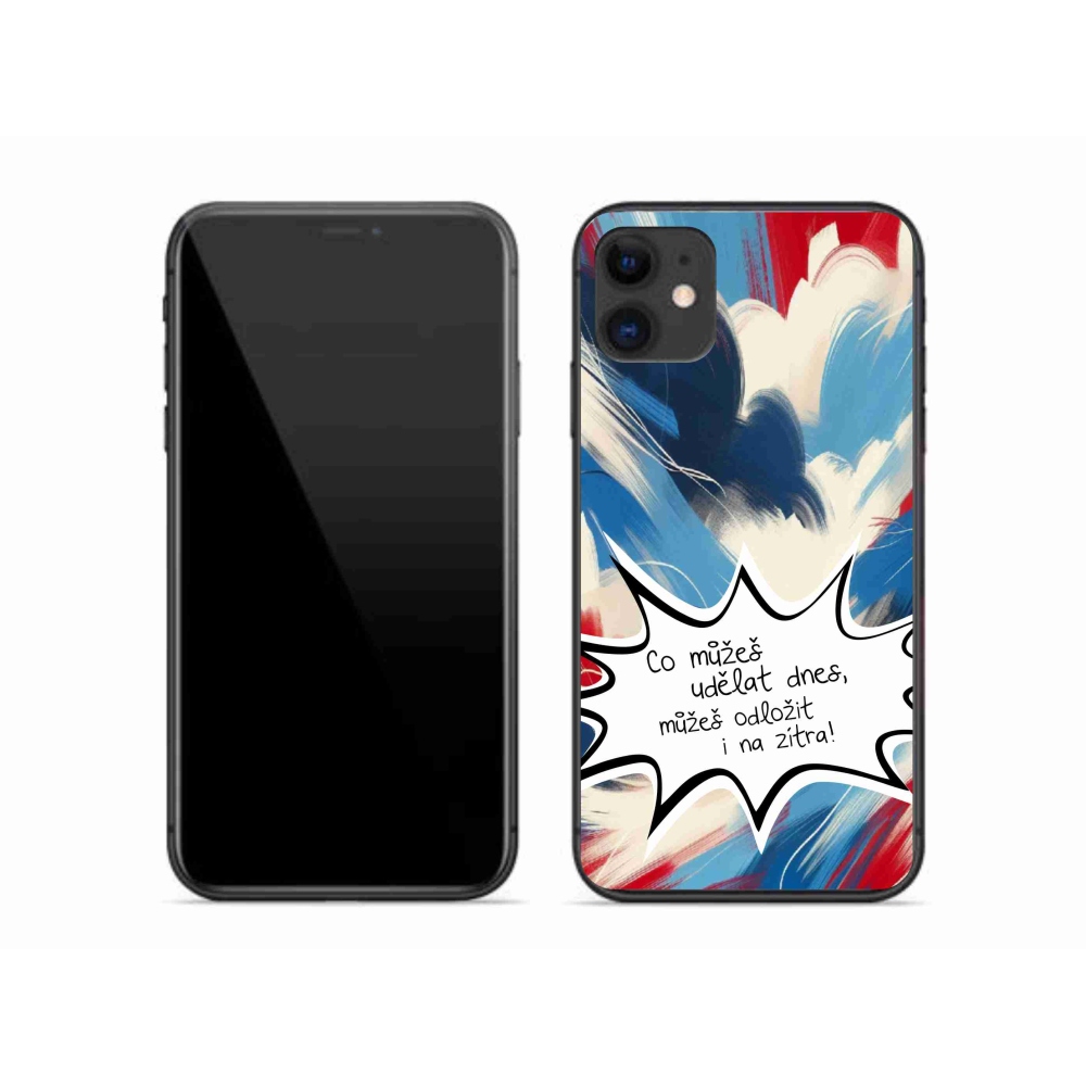 Gél borító mmCase iPhone 11 készülékhez - vicces szöveg 9 fehér háttér