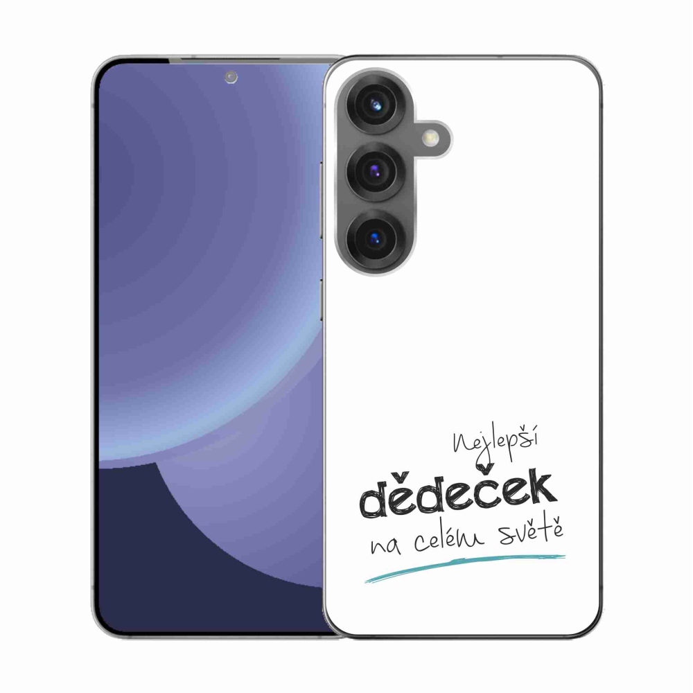 Gél borító mmCase Samsung Galaxy S25 - a legjobb nagypapa 3 fehér háttérrel