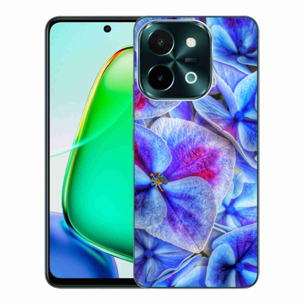 Gél védőhuzat mmCase a Vivo Y28-hoz - kék virágok 1