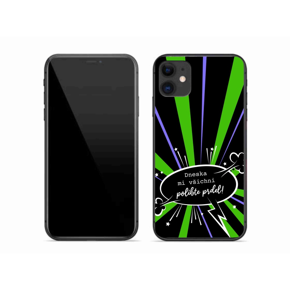 Gél borítás mmCase iPhone 11 készülékhez - vicces szöveg 15 fekete háttér