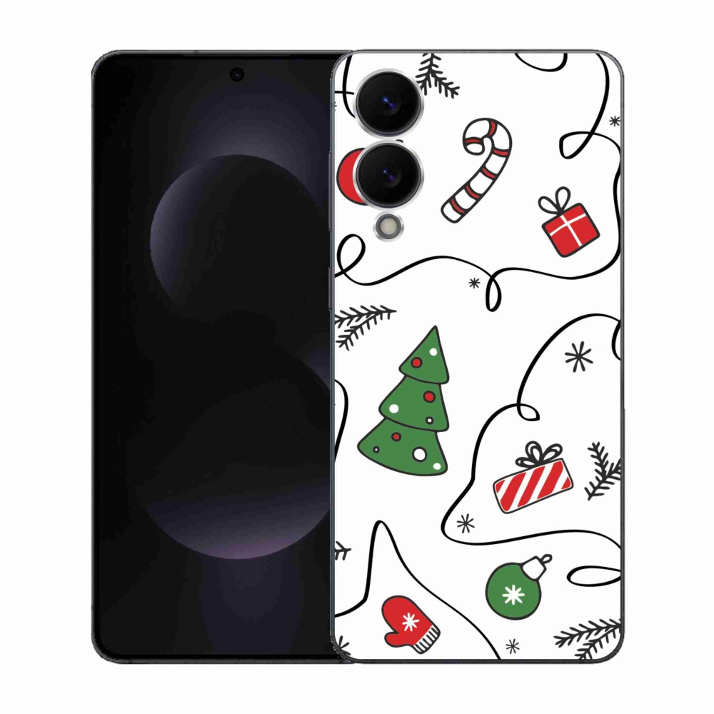 Gél borító mmCase Samsung Galaxy S25 Edge készülékhez - karácsonyi motívumok