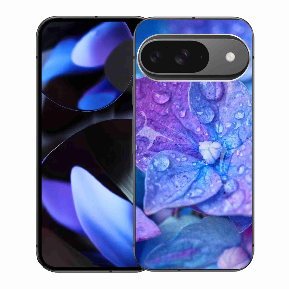 Zselés borítás mmCase a Google Pixel 9/9 Pro számára - lila virág