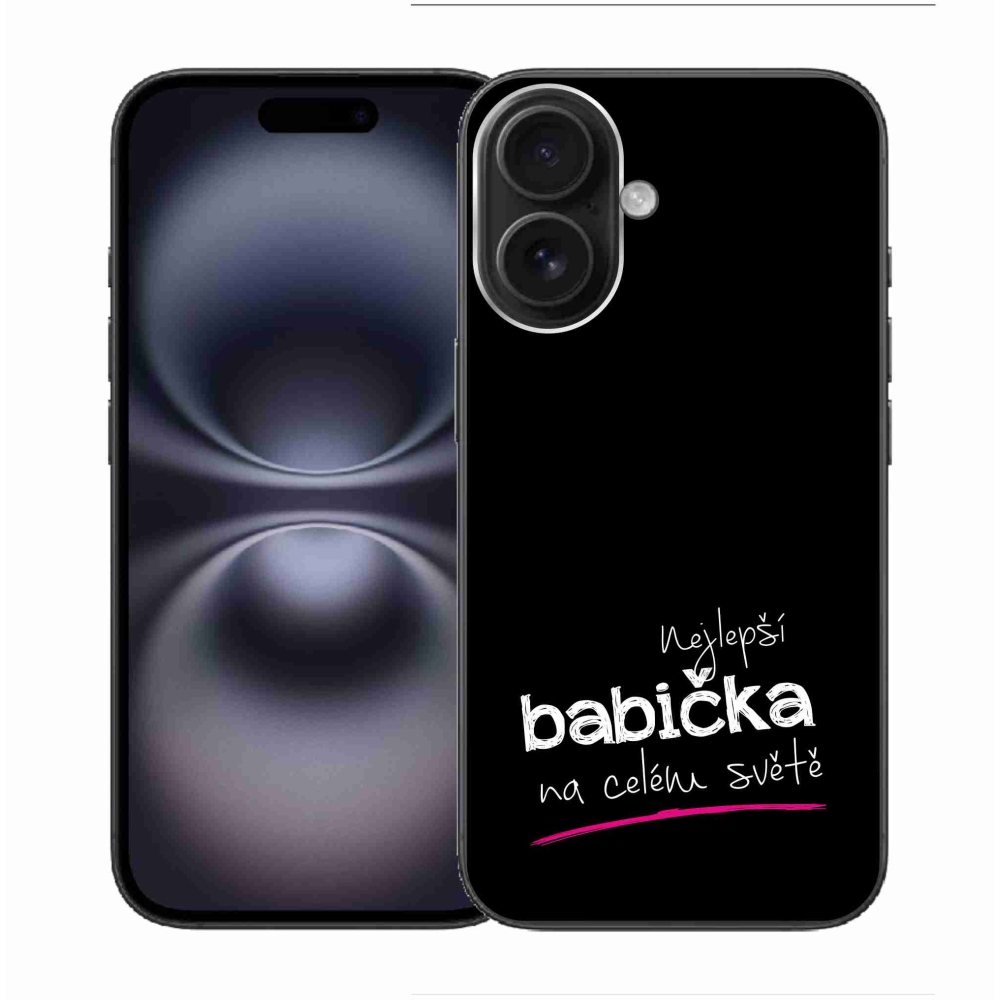 Gél borítás mmCase iPhone 16 készülékhez - Legjobb nagyi 4 fekete háttér