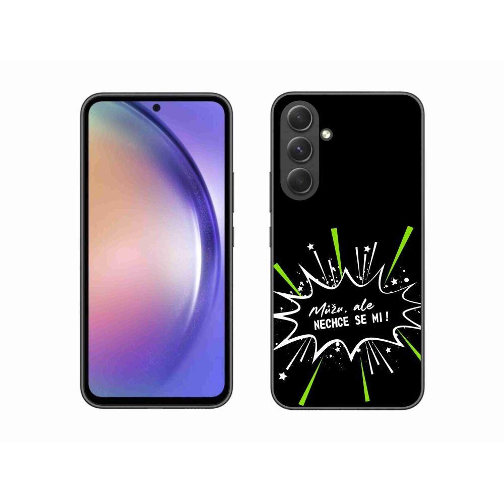 Gél borító mmCase Samsung Galaxy A54 5G - vicces szöveg 11 fekete háttér