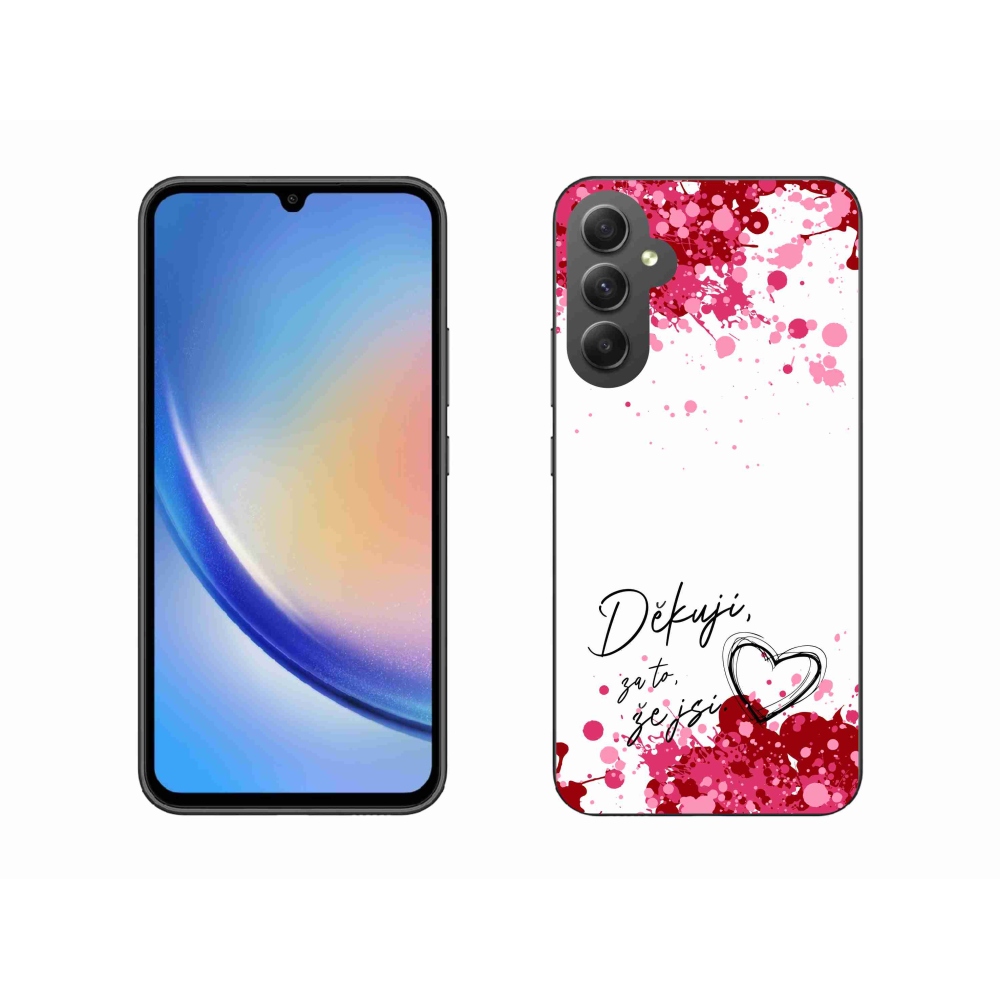 Gél borító mmCase Samsung Galaxy A34 5G - text in love 2 fehér háttérrel