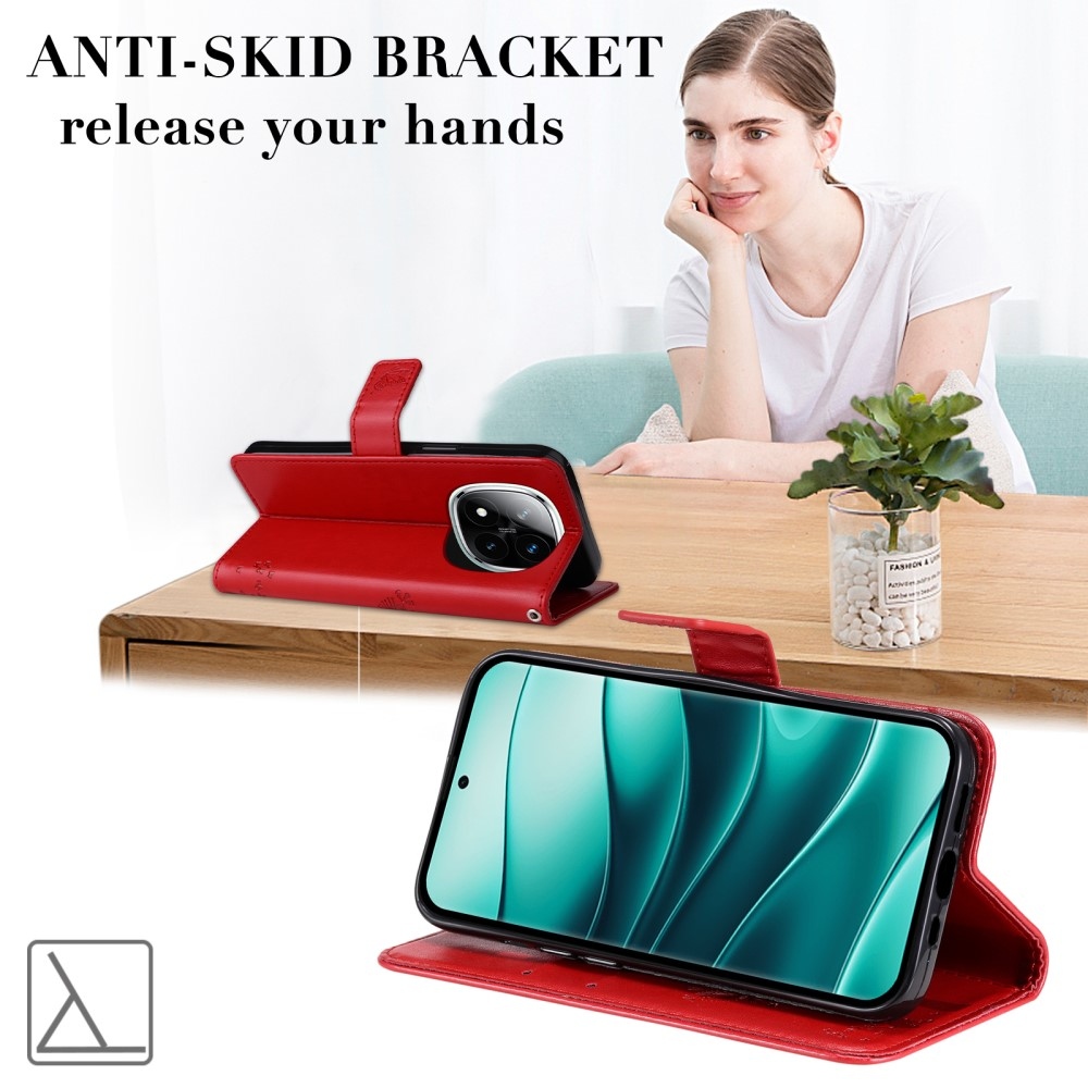 Fák könyve tok Xiaomi Redmi Note 14 Pro 5G/Poco X7 5G/Note 14 Pro+ 5G - piros