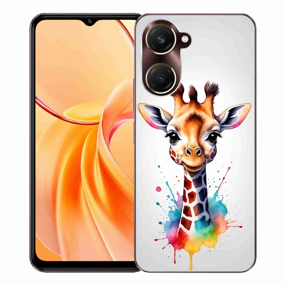 Zselés borítás mmCase a Vivo Y28s 5G-hez - zsiráf 1