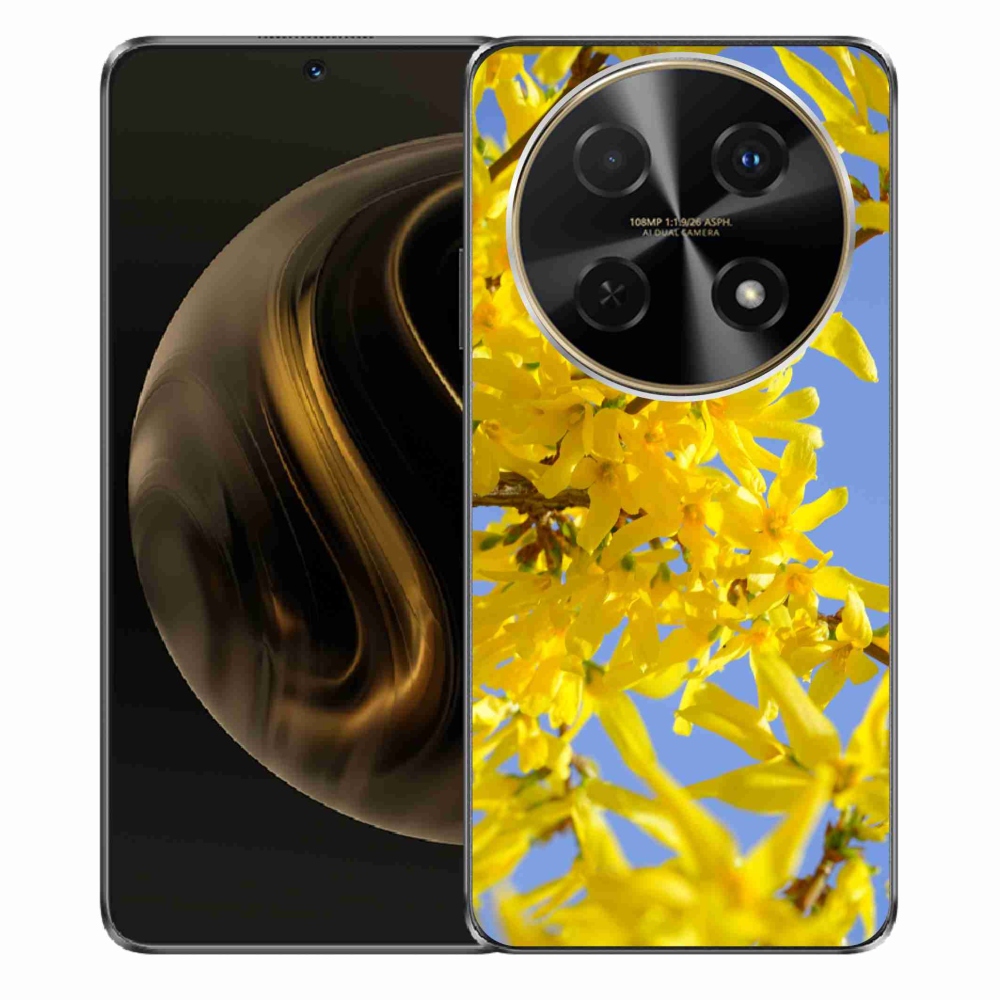 Gél borító mmCase a Huawei Nova 12i készülékhez - sárga virágok