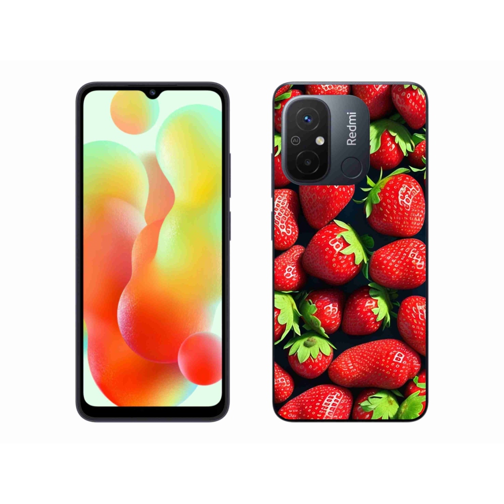 Gél borítás mmCase a Xiaomi Redmi 12C-hez - eper