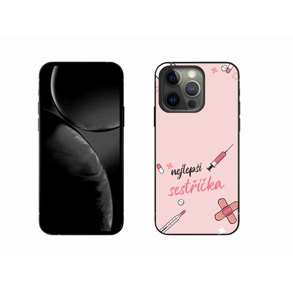 Gél borítás mmCase iPhone 13 Pro 6.1 készülékhez - legjobb kishúg rózsaszín háttérrel