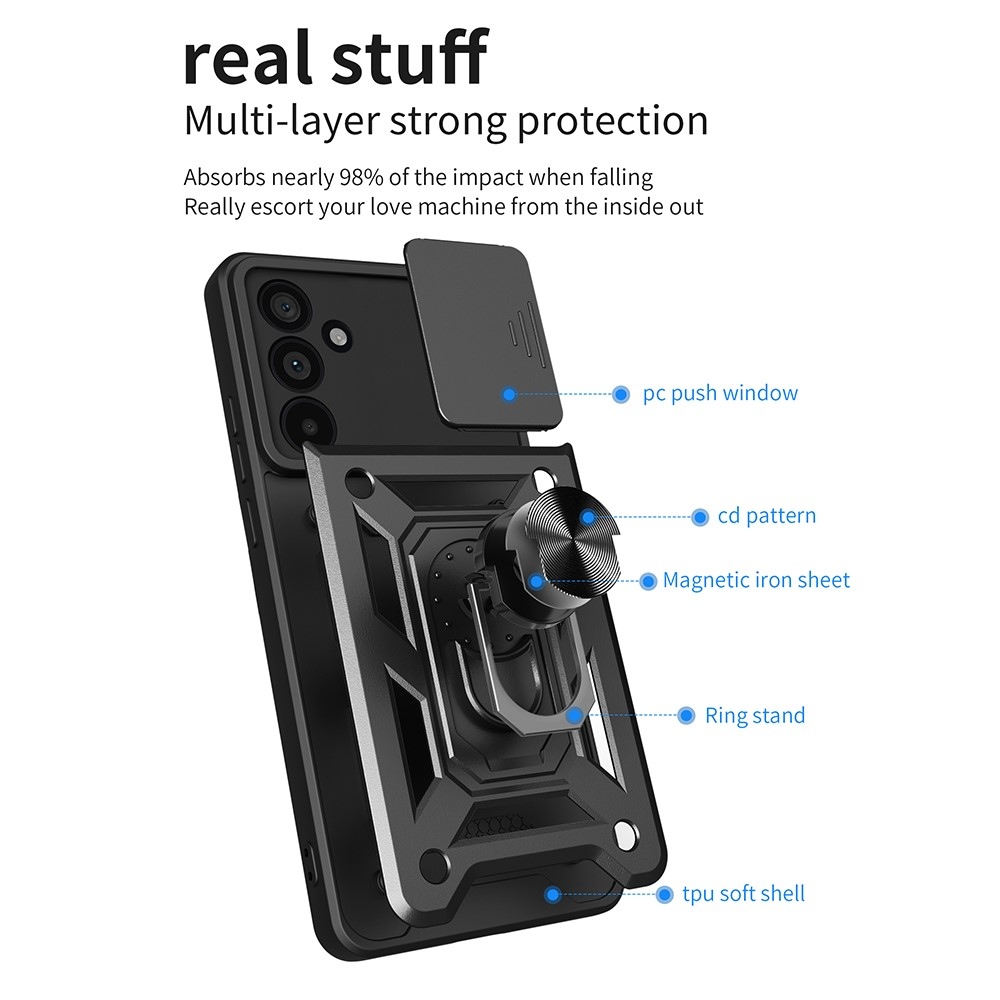 Csúszásálló borítás Samsung Galaxy M55 5G készülékhez - fekete